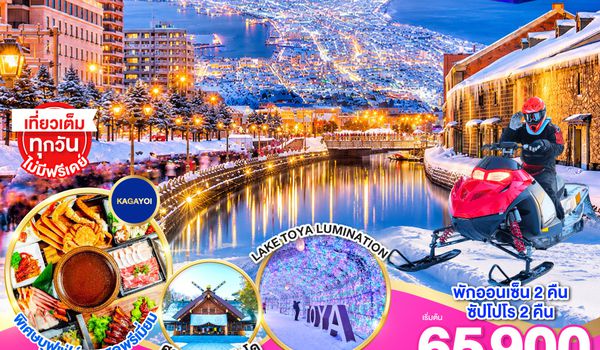QQGO2CTS-TG083 HOKKAIDO HAKODATE SNOW WINTER 6D 4N โดยสายการบินไทย [TG]