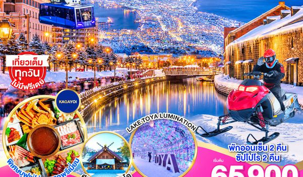 GO2CTS-TG083 HOKKAIDO HAKODATE SNOW WINTER 6D 4N โดยสายการบินไทย [TG]