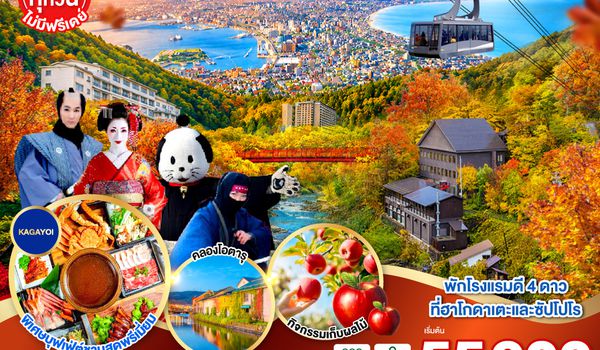 GO2CTS-TG073 HOKKAIDO HAKODATE Jozankei Fruit Picking AUTUMN 6D 4N โดยสายการบินการบินไทย [TG]