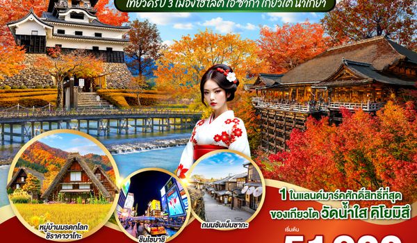 GO2NGO-TG093 OSAKA KYOTO TAKAYAMA   6D 4N โดยสายการบินไทย [TG]