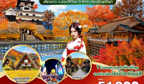 GO2NGO-TG093 OSAKA KYOTO TAKAYAMA   6D 4N โดยสายการบินไทย [TG]