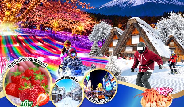GO2HND-TG062 TOKYO FUJI SKI TAKAYAMA OSAKA FRUIT PICKING 6D 4N โดยสายการบินไทย [TG]