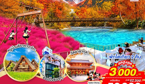 GO2NGO-TG085 KAMIKOCHI HAKUBA TOKYO FUJI KOCHIA  7D 4N โดยสายการบินไทย [TG]