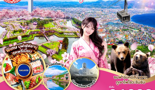 GO2CTS-TG093 HOKKAIDO HAKODATE TOYA SAKURA 6D 4N โดยสายการบินไทย [TG]