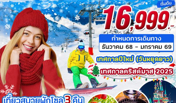 KR43_ทัวร์เกาหลี WINTER LOVER 5 วัน 3 คืน บิน ZE