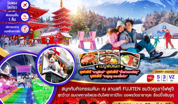 ZGNRT-2521VZ โตเกียว เทศกาลประดับไฟซากามิโกะ ลานสกีฟูจิเท็น