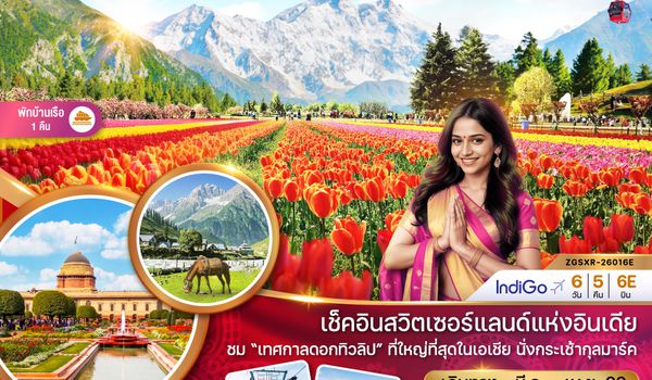 ZGSXR-26016E แคชเมียร์ ศรีนาคา กุลมาร์ค พาฮาลแกรม โซนามาร์ค (ทิวลิป)