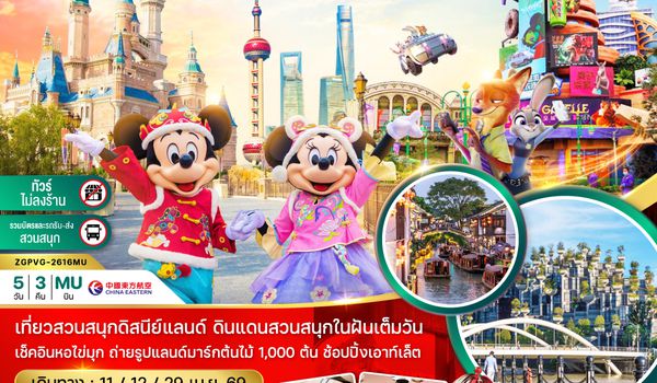 ZGPVG-2616MU จีน เซี่ยงไฮ้ สวนสนุกดิสนีย์แลนด์ (ไม่ลงร้าน-รวมบัตรเข้าสวนสนุก และรถรับส่ง)