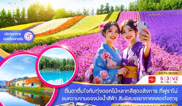 ZGCTS-2611VZ ฮอกไกโด ซัปโปโร โอตารุ ฟูราโน่ ชมดอกไม้หลากสี