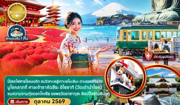 ZGHND-2630NH โตเกียว คามาคุระ ฟูจิ อิบารากิ (เที่ยวอิสระ 1 วัน)