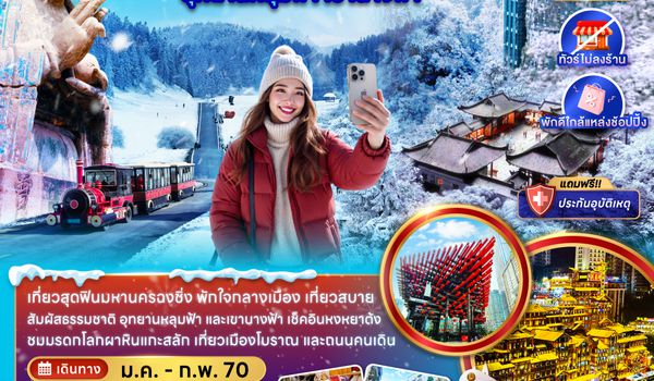 ZGCKG-2703VZ จีน ฉงชิ่ง อู่หลง ต้าจู๋ ผาหินแกะสลัก อุทยานหลุมฟ้า เขานางฟ้า (ไม่ลงร้าน-พักใกล้แหล่งช้อปปิ้ง)