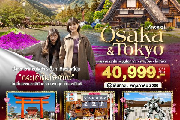 มหัศจรรย์...OSAKA - TOKYO ชิราคาวาโกะ ชินโฮทากะ คามิโคจิ โตเกียว 6 วัน 4 คืน