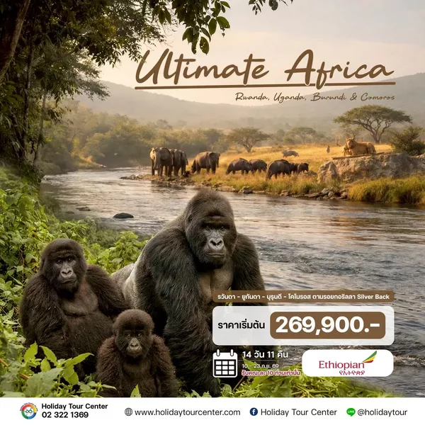 14 วัน รวันดา – ยูกันดา – บุรุนดี – โคโมรอส