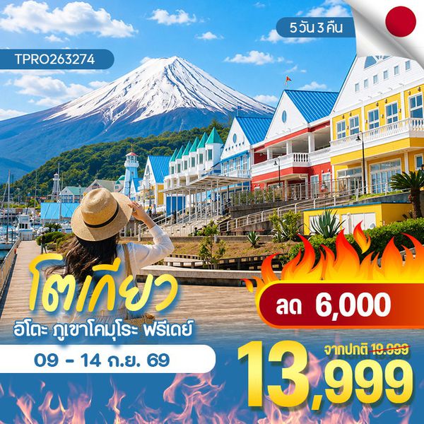 โปรไฟไหม้ ญี่ปุ่น โตเกียว อิโตะ ภูเขาโคมุโระ ฟรีเดย์ ลด 6,000.-