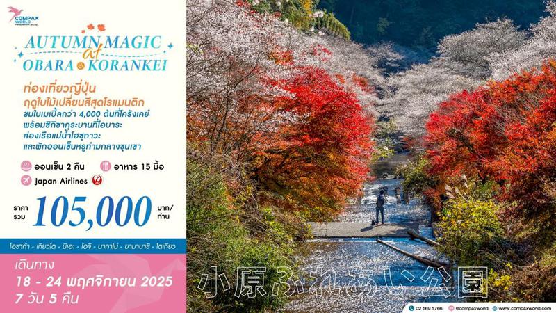 ทัวร์ญี่ปุ่น AUTUMN MAGIC AT OBARA & KORANKEI | 18–24 NOV 2025 7 วัน 5 คืน